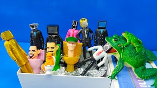 skibidi toilet monster vs speakerman titan tv man cameraman toys  satisfying asmr video [upl. by Weiner509]