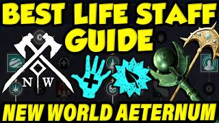 BEST LIFE STAFF GUIDE FOR NEW WORLD AETERNUM How To Healer Class In New World [upl. by Hilliard237]