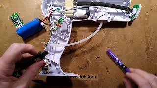 Inside a USB rechargeable atomizer gun with schematic [upl. by Dnilasor]