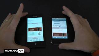 Samsung Omnia 7 Vs Apple iPhone 4 da Telefoninonet [upl. by Airelav327]