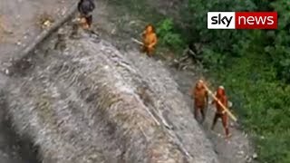 Untouched Amazonian Tribe Caught On Camera [upl. by Otsuaf]