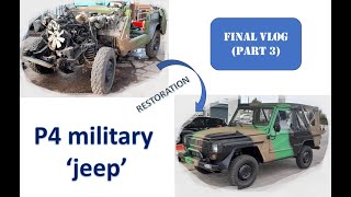 Peugeot P4 army jeep restoration Final vlog with first start and drive Restoration summary [upl. by Alhahs]