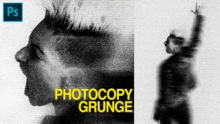 Easy Photocopy Xerox Grunge Punk Effect in Photoshop [upl. by Mckenzie]