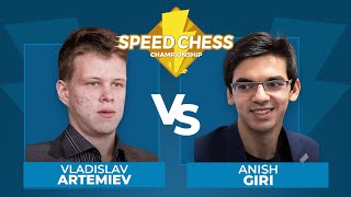 Vladislav Artemiev vs Anish Giri  Speed Chess Championship [upl. by Rodrique]