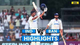 IND vs BAN Highlights 1st Test Day 1 Ashwins Century Helps India Reach 3396 vs Bangladesh [upl. by Eitirahc]