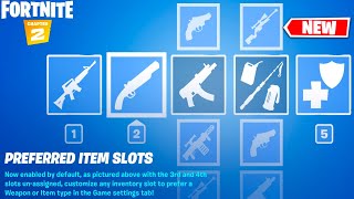 HOW TO USE THE NEW PREFERRED ITEM SLOTS FEATURE IN FORTNITE  UPDATE V1720 [upl. by Pradeep248]