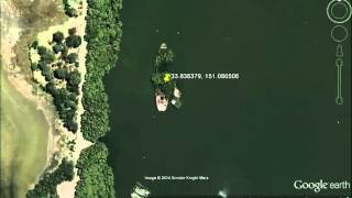 Shipwrecked SS Ayrfield with Trees on Google Earth Homebush Bay Sydney Australia [upl. by Marilyn]