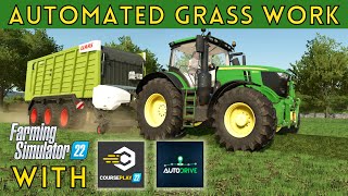 FS22  Automated Forage Wagon work with Courseplay amp Autodrive [upl. by Kurtz]