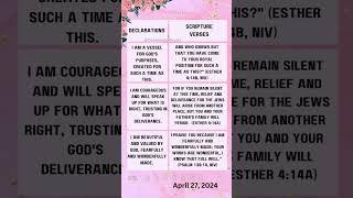 Decree And Declare Your Morning Blessings April 27 2024 youtubeshorts [upl. by Janna]