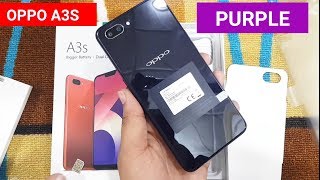 OPPO A3S PURPLE 2019 3GB 32GB  2GB 16GB UNBOXING [upl. by Nelyag]