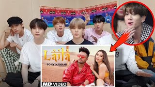 LAILA  Tony Kakkar ft Heli Daruwala BTS REACTION TO BOLLYWOOD SONGS  latest Hindi song 2020 [upl. by Bourgeois]