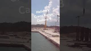 HELIDECK CRANE BARGE CASTORO 8 cranebarge offshore [upl. by Atirehs]