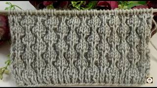 Easy Knitting Stitch Pattern For Beginners  Cardigan Tutorial For Sweater Scarf  knitting [upl. by Toomay129]