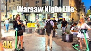 WARSAW 🇵🇱 NIGHTLIFE JUST WATCH THIS NOW 4K HDR VIDEO WALKING TOUR IN POLAND [upl. by Pontus]