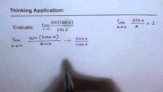 14 Limit Thinking Trigonometric Application sintanxsinx [upl. by Lizzie]