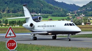 Dassault Falcon 900EX EASy CSEME landing at Bern airport [upl. by Htebharas]