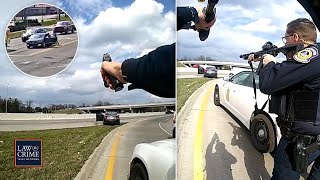 Bodycam Carjacking Suspect Shot by Indiana Cops After Yanking Woman from Car in Broad Daylight [upl. by Labors]