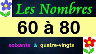 Les nombres 60 à 80 Numbers 60  80 [upl. by Enneillij50]