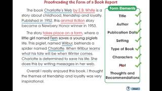 CC7105 How to Write a Book Report Proofreading the Form of a Book Report Mini [upl. by Dove527]