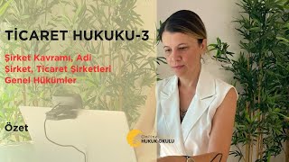 GUY 2023 Ticaret Hukuku Özet ve Soru Çözümü Şirketler Hukuku1 [upl. by Pitts]