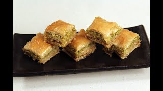 Baklava  Middle Eastern Dessert  Sanjeev Kapoor Khazana [upl. by Jillie]