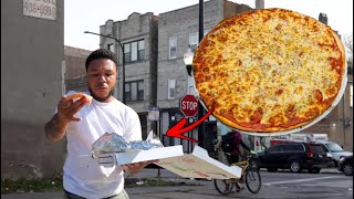 Trying the “BEST” pizza in a Chicago Hood [upl. by Nylanaj924]