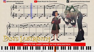 PanÂ´s Labyrinth Lullaby Piano Version  Sheet Music [upl. by Lrae]