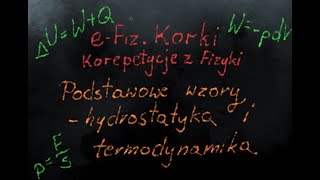 Podstawowe wzory  Hydrostatyka i termodynamika  Tablice [upl. by Lou]