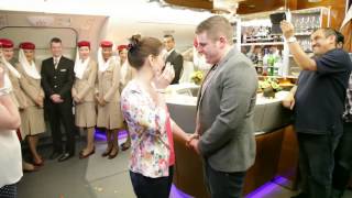 The Proposal  A380 Onboard Lounge  Emirates Airline [upl. by Knarf]