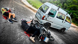 DERRUBEI DOIS MOTOQUEIROS NO TRANSITO… ACIDENTE GRAVE NÃO É CLICKBAIT [upl. by Shandie674]