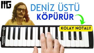 DENİZ ÜSTÜ KÖPÜRÜR  Kolay Melodika Notaları [upl. by Anayek]