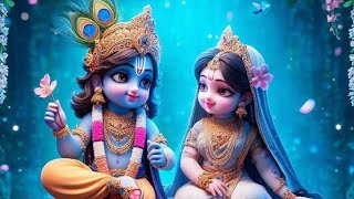 Radhe Krishna cartoon photo video songradha krishnakrishna bhajan krishna love Radha love video [upl. by Omari290]