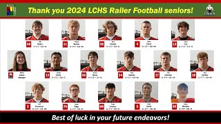 2024 LCHS Railer Football Senior Recognition [upl. by Ahsekar]