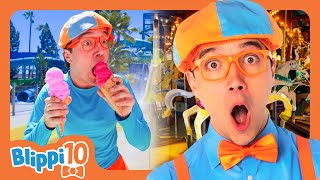 Blippi’s Top 10 Moments Amusement Parks  Blippis Top 10  Educational Videos for Kids [upl. by Lenard]