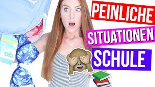 12 PEINLICHE SITUATIONEN IN DER SCHULE DIE MÄDCHEN KENNEN  LaurenCocoXO [upl. by Ttennej]