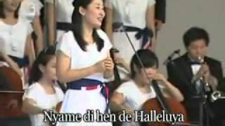 Chinese Choir Singing Halelujah nyame [upl. by Kcirdot]