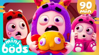 Cant Open the Snack Box  Minibods  Mini Oddbods  Baby Oddbods  Funny Cartoons For Kids [upl. by Attela]