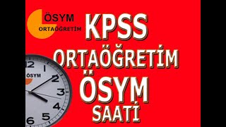 REKLAMSIZ ORTAÖĞRETİM KPSS ÖSYM SAATİ 130 DAKİKA kpss yks tyt ales dgs ösym saati ösymsaati [upl. by Sylera739]