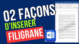 Comment Ajouter et Personnaliser des Filigranes dans Word [upl. by Ahsatan]