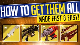 Destiny 2  HOW TO GET THEM ALL Fast amp Easy FINAL SHAPE Exotics  FULL GUIDE [upl. by Hcab]