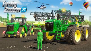 BIGGEST Fertilizer Machine amp Large JOHN DEERE In Fs22  Farming Simulator 22  Timelapse [upl. by Aloysius]