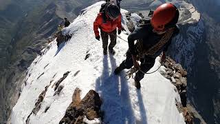 Matterhorn 4478m  Walking on the summit ridge [upl. by Innek]