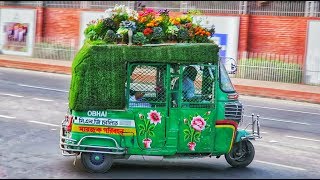 The One amp Only Totally Green amp Natural CNG Autorickshaw In Bangladesh [upl. by Antrim]