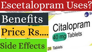 Escitalopram Lexapro  Cipralex Uses Benefits Side Effects [upl. by Assyral329]