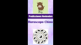 PREDICCIONES HOROSCOPO CHINO BUEY – NOVIEMBRE [upl. by Ynnig]