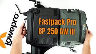 LOWEPRO Fastpack Pro 250 AW III  LE sac à dos photo  autre à 50  50 [upl. by Tom688]