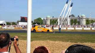 Goodwood Festival Of Speed 2013 Top Fuel Dragster Burnout [upl. by Hsemar609]