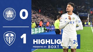 Highlights  Leicester City 01 Leeds United  Rutter goal for big win [upl. by Asirram547]