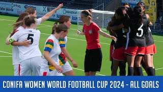 All Goals  CONIFA Women World Football Cup 2024  Bodø Norway [upl. by Neelyad]