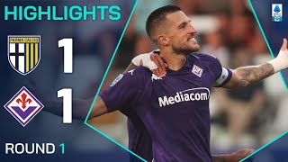 PARMAFIORENTINA 11  HIGHLIGHTS  Biraghi rescues a point with a screamer  Serie A 202425 [upl. by Introc]